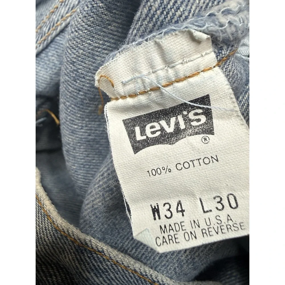 Vintage Levis 501xx Jeans Mens 34x27 Made in USA Button Fly 90s Hemmed